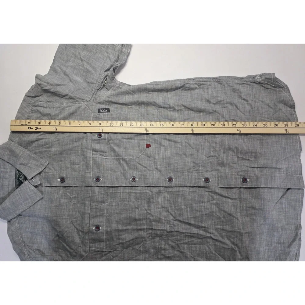 Woolrich Mens Size M‎ Short Sleeve Denim Button Up Shirt